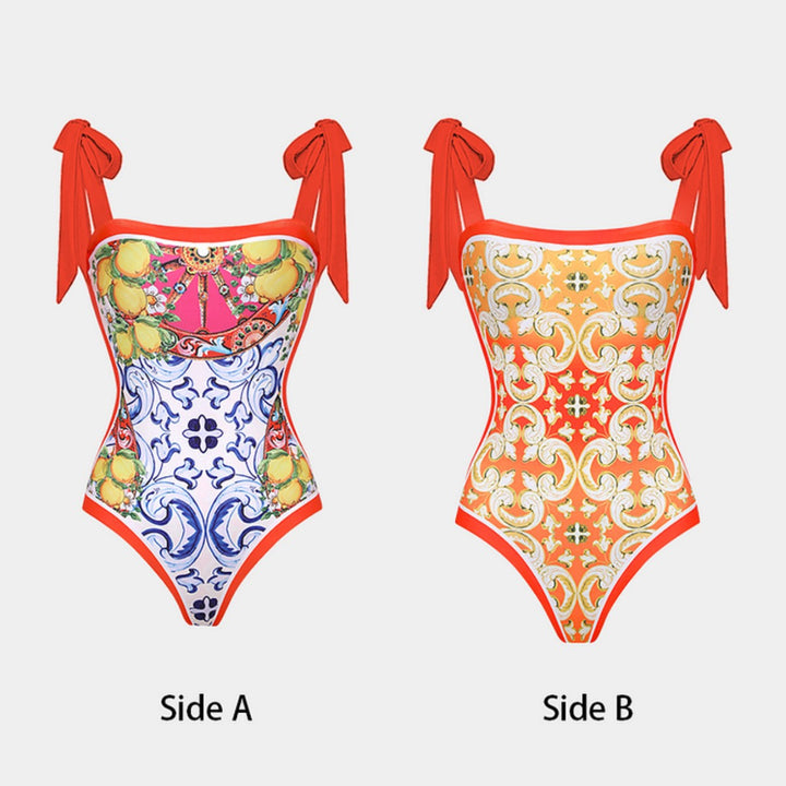 Dame ét par badebluse med justerbare stropper og dobbelt-sidet design Stilla