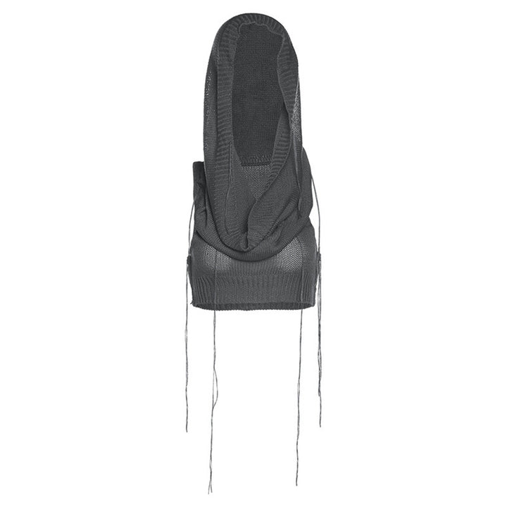 Dame hoodie med innovativt stropdesign og åndbart strik Stilla