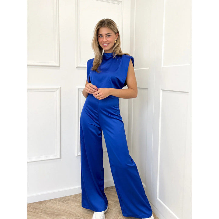 Damer elegant jumpsuit med bredt ben og ærmeløs skæring Stilla