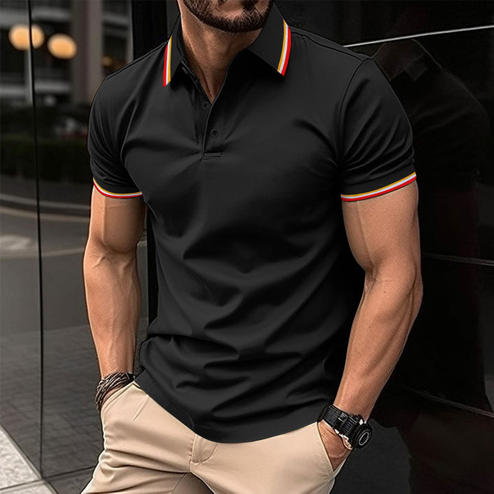 Herre poloshirt med kvalitets piqué-stof og moderne krave Stilla