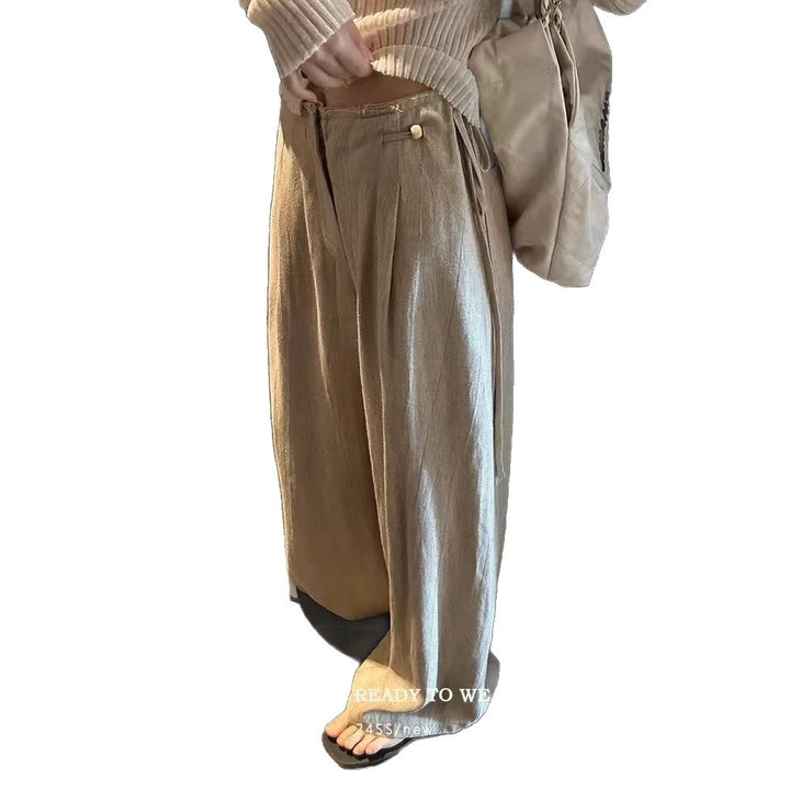 Femme Bred Linned Bukser Stilla