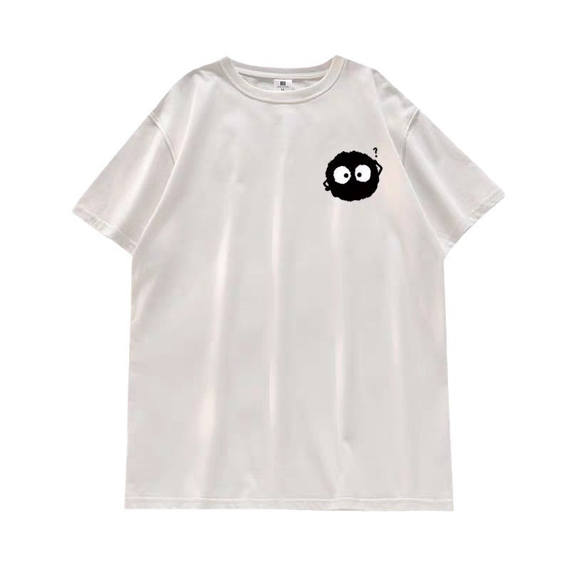 Dame T-Shirt med kreativt cartoon-motiv Stilla