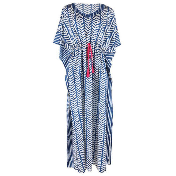 Kvinder kaftan med moderne mønster og bælte Stilla