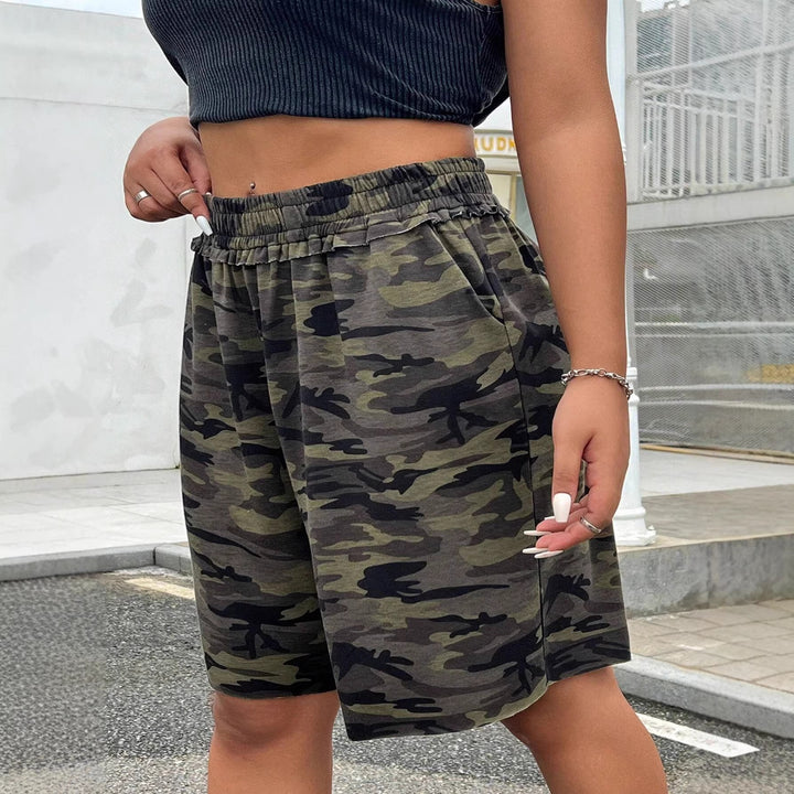 Dame fritid bukser i moderne camouflage-design Skovae