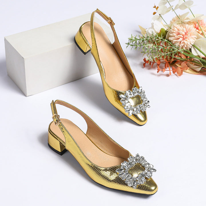 Dame Slingpumps med funklende smykkedetalje Stilla
