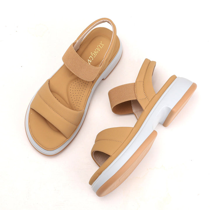 Dame komfortable sandaler med elastiske remme og polstret fodseng Stilla