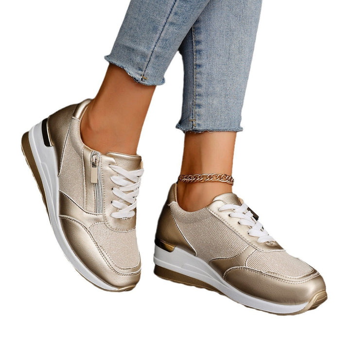 Dame Mode Sneakers med glitterdetaljer og lynlås Stilla