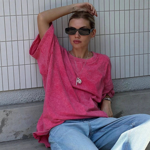 Dame Oversized T-Shirt i høj kvalitet bomuld Skovae