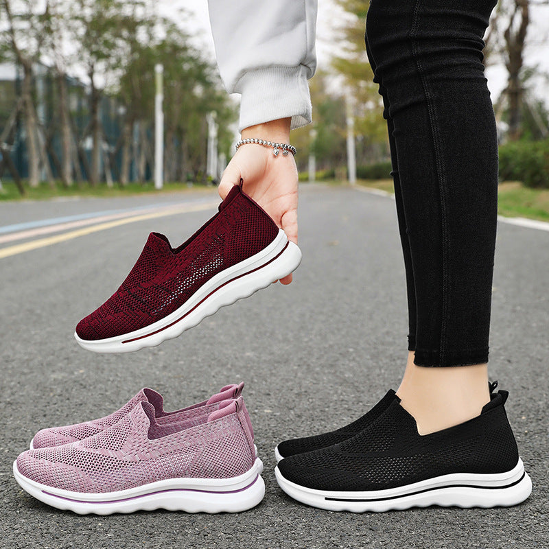 Dame Åndbare Slip-On Sneakers med elastisk Overdel og Dæmpningssystem Stilla