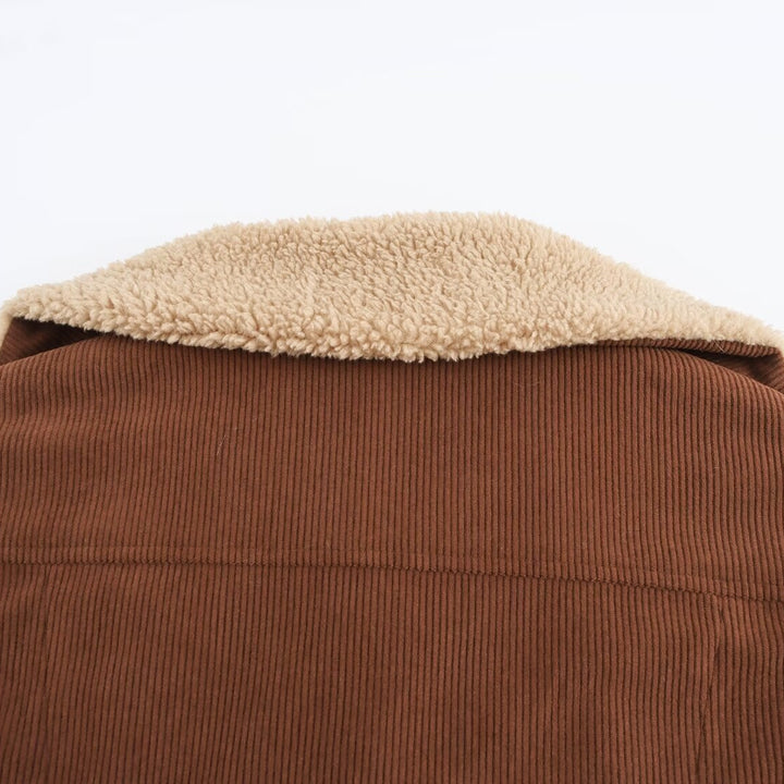 Femme Corduroy Utility Jacket med Sherpa-foring Stilla