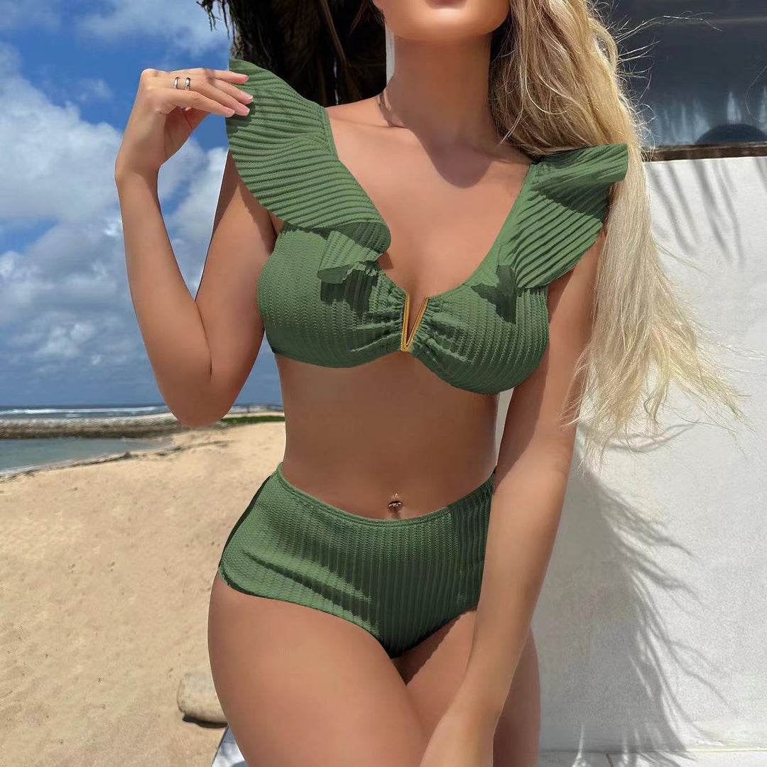Dame Bikini-sæt med charmerende flæsedetaljer Stilla