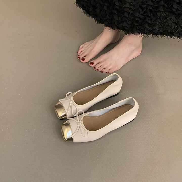 Dame Ballerinas med dekorativt sløjfe-design og komfortabelt fodseng Stilla