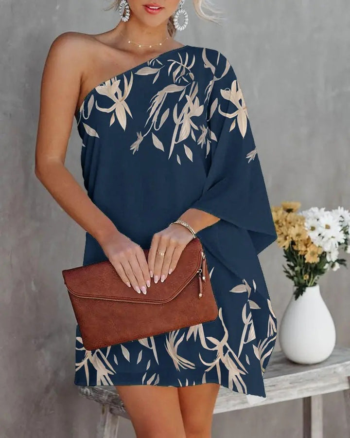Dame asymmetrisk Off-Shoulder kjole med afslappet snit Stilla