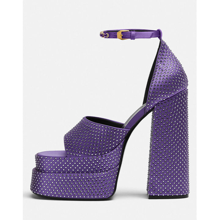 Femme Strass-besatte Chunky Platform Sandaler Stilla