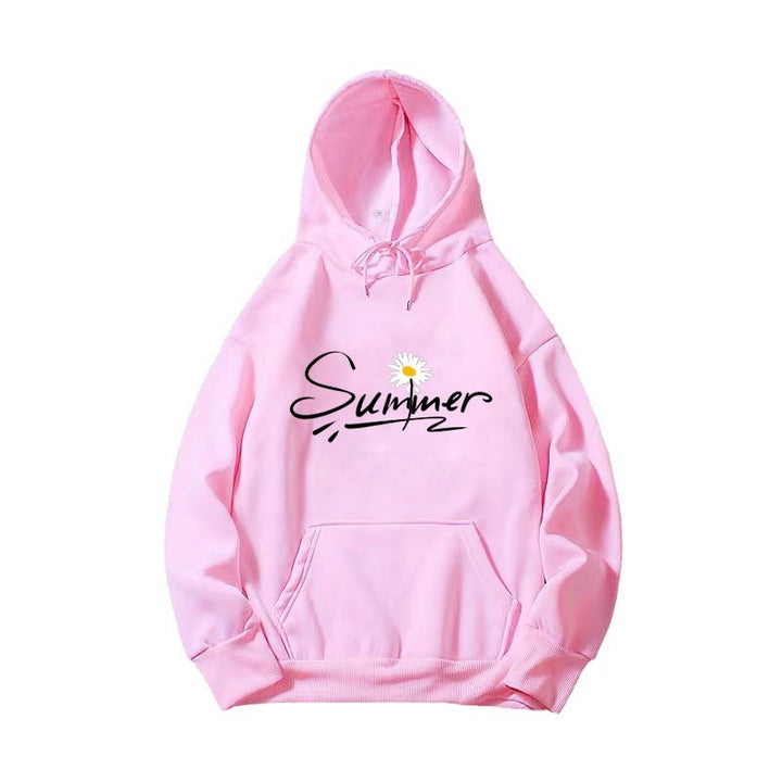 Dame hætte sweatshirt med cool sommermotif Skovae