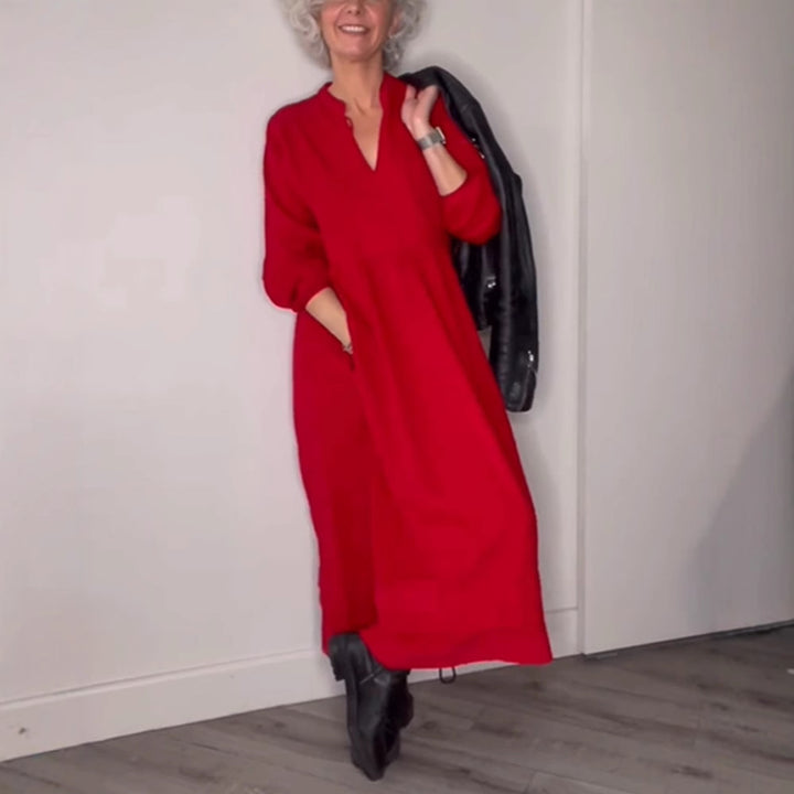 Dame Maxikjole med moderne snit og elegante detaljer Stilla