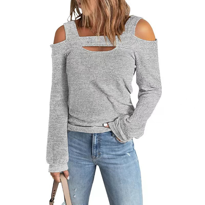 Dame langærmet skjorte med moderne cut-outs Stilla
