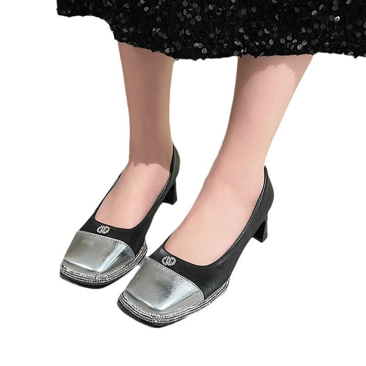 Dame Glinsende Elegante Pumps med Hæl Stilla