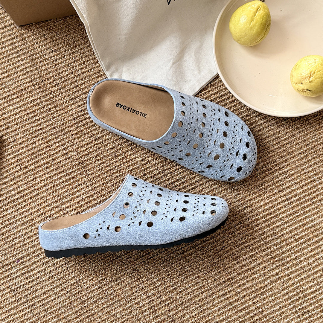 Damernes åndbare slippers med dekorativ udskæringsdesign Stilla