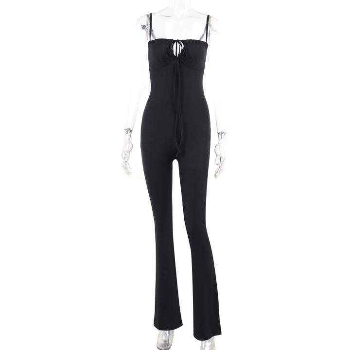Dame Figurtilpasset Jumpsuit med raffineret snøring Skovae