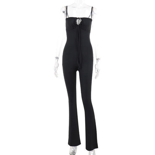 Dame Figurtilpasset Jumpsuit med raffineret snøring Skovae