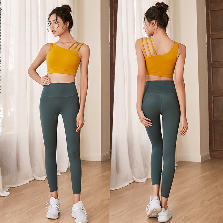 Dame Sport-top med justerbare stropper og højt skårne leggings Stilla