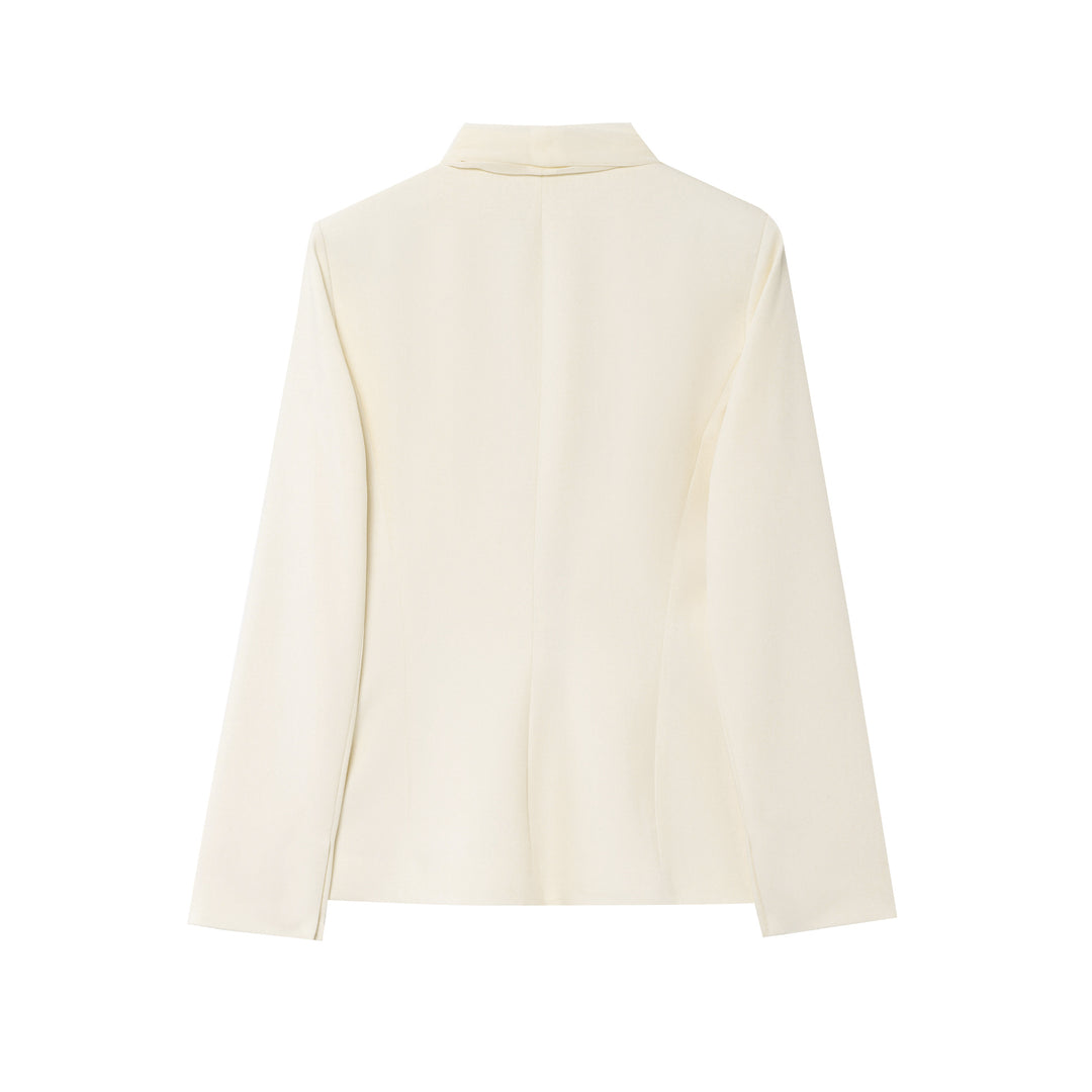 Dame Elegant Tailored Blazer med Wrap Binding Detalje Stilla