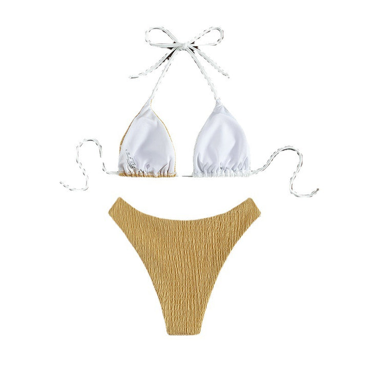 Dame bikini sæt med raffineret ruffles design og høj benudskæring Stilla