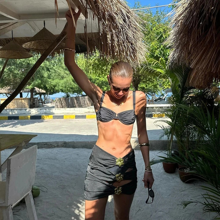 Dame Bikini-top med elegant bustier-design og justerbare stropper Stilla