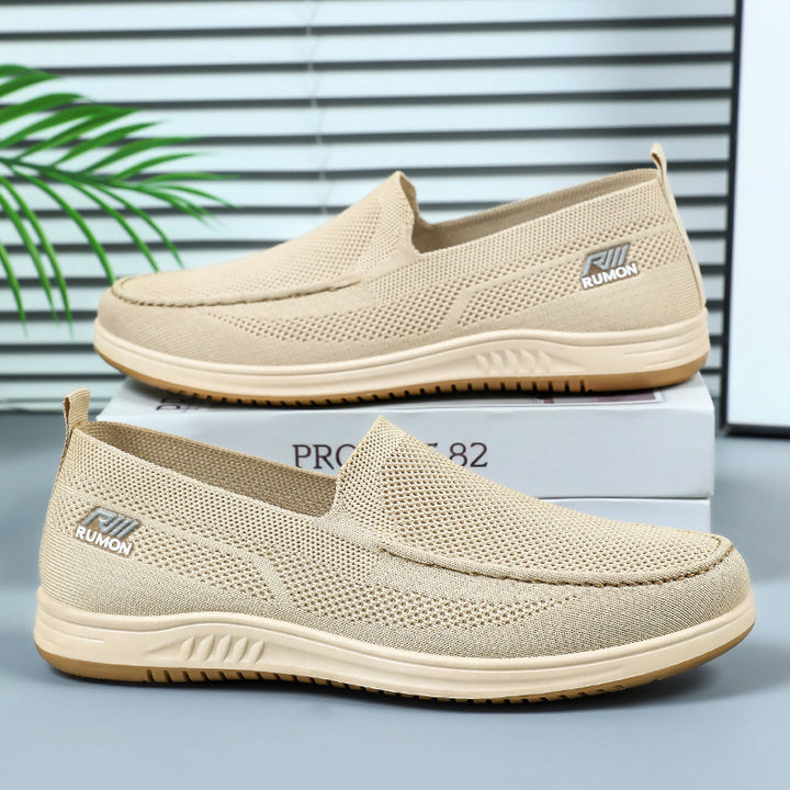 Herrer Komfortable Slip-On Fritidsko med åndbart Mesh-Overmateriale Stilla