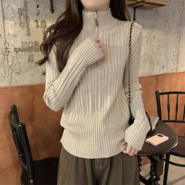 Kvinder elegant skåret sweatshirt med stående krave Stilla