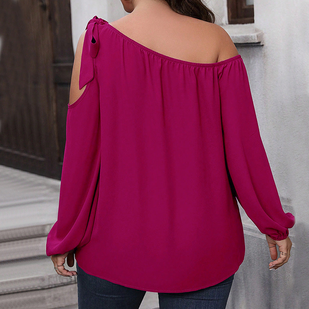 Dame off-shoulder top med elegante rynkedetaljer Stilla