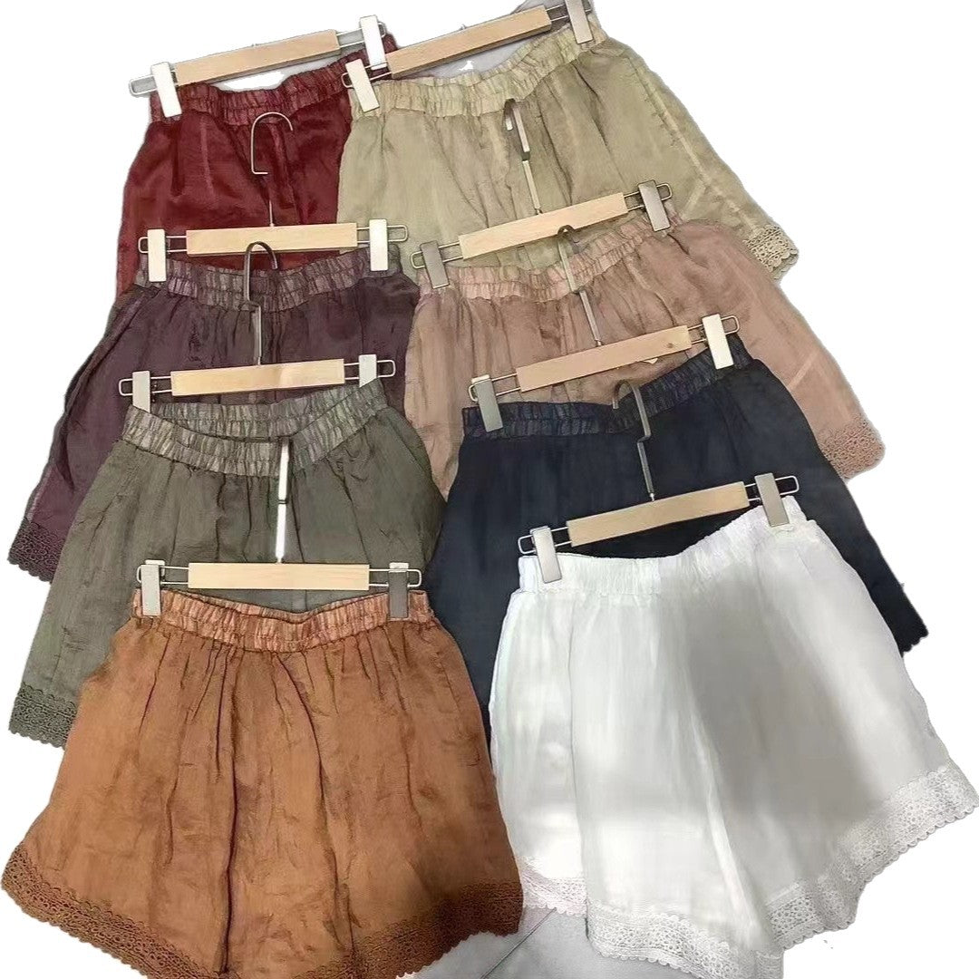 Femme Hækle-Detail Flydende Shorts Stilla