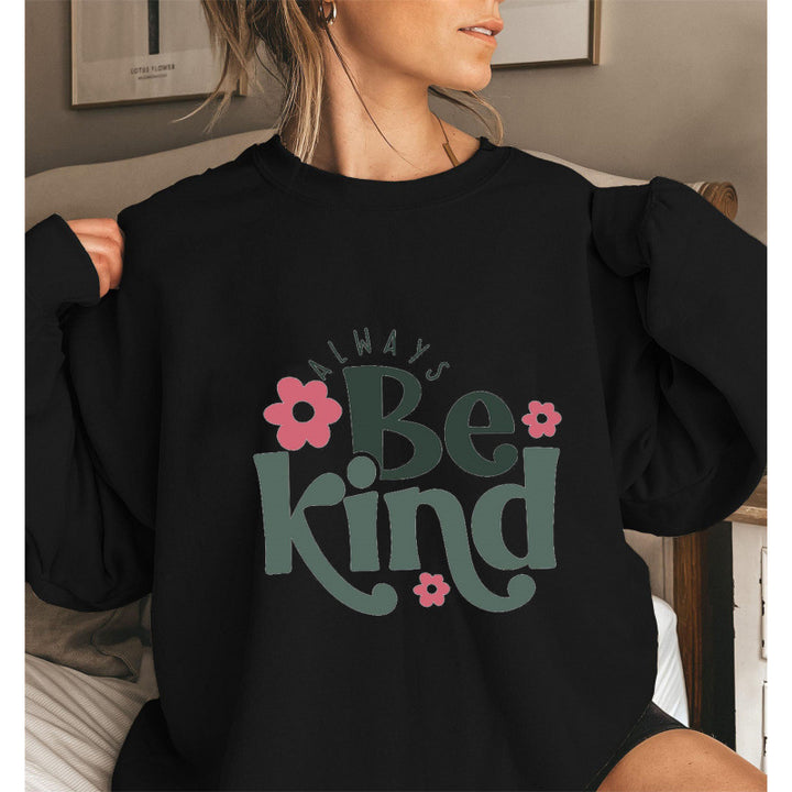 Kvinders sweatshirt med motiverende budskab og trendy puffærmedesign Stilla