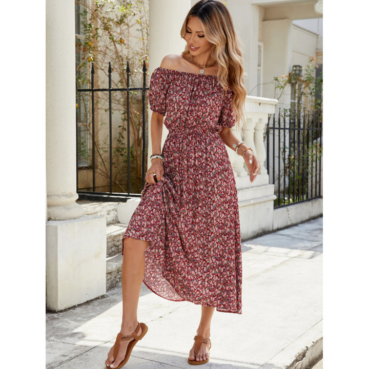 Femme Off-Shoulder Floral Maxi Kjole Stilla