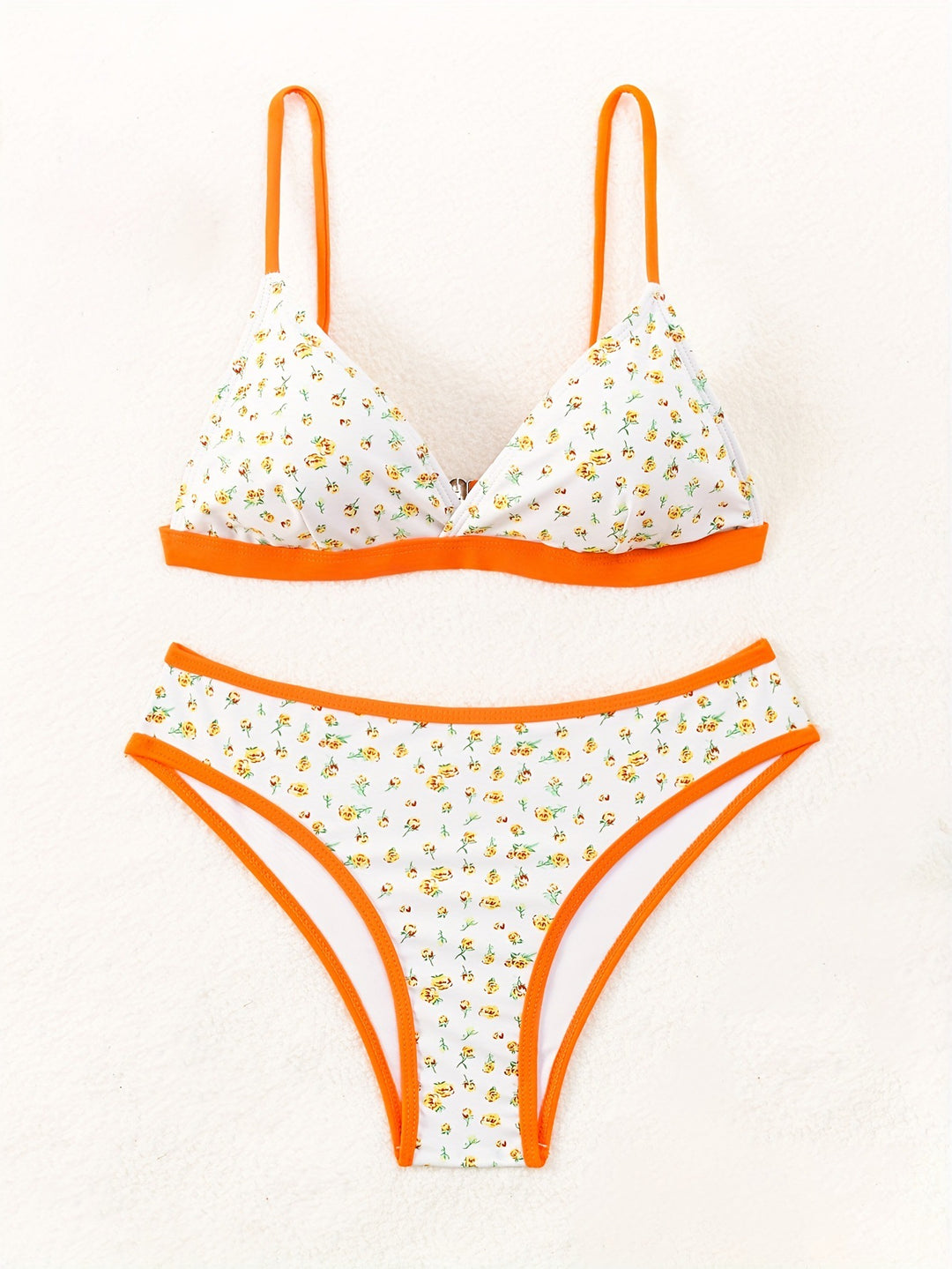 Dame bikini-sæt med blomsterprint og kontrasterende stropper Stilla