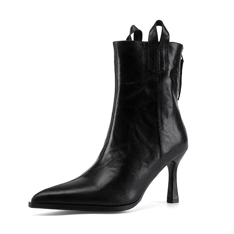 Femme Spidsesko-Stiletto-ankelboots med sidelukning og løftedetalje Stilla