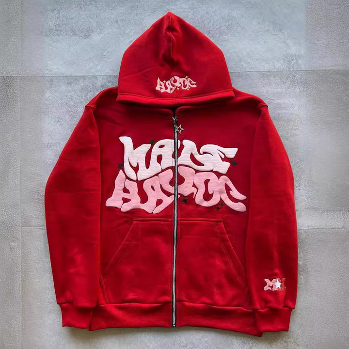 Kvinder Hoodie med unikt graffiti design Skovae