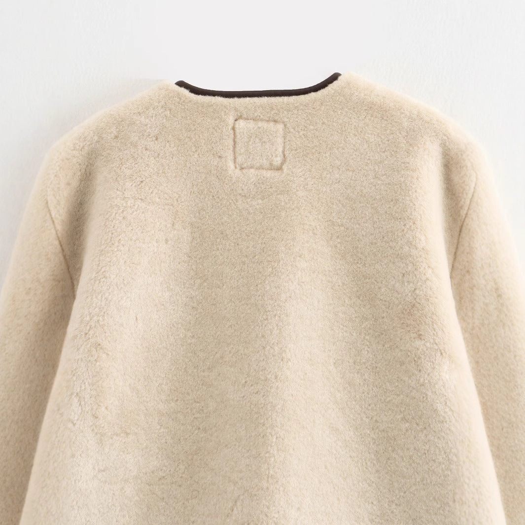 Femme Cozy Sherpa Duffle Coat Stilla