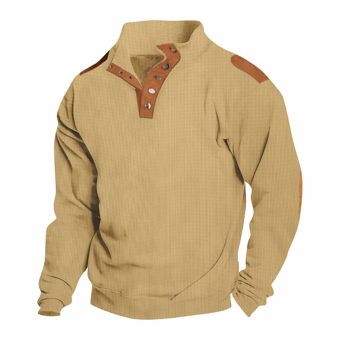 Herre afslappet pullover med moderne krave Stilla