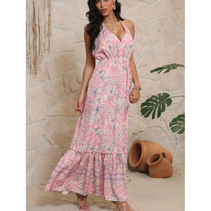 Dame Maxi Kjole med Bohemian Tryk Stilla