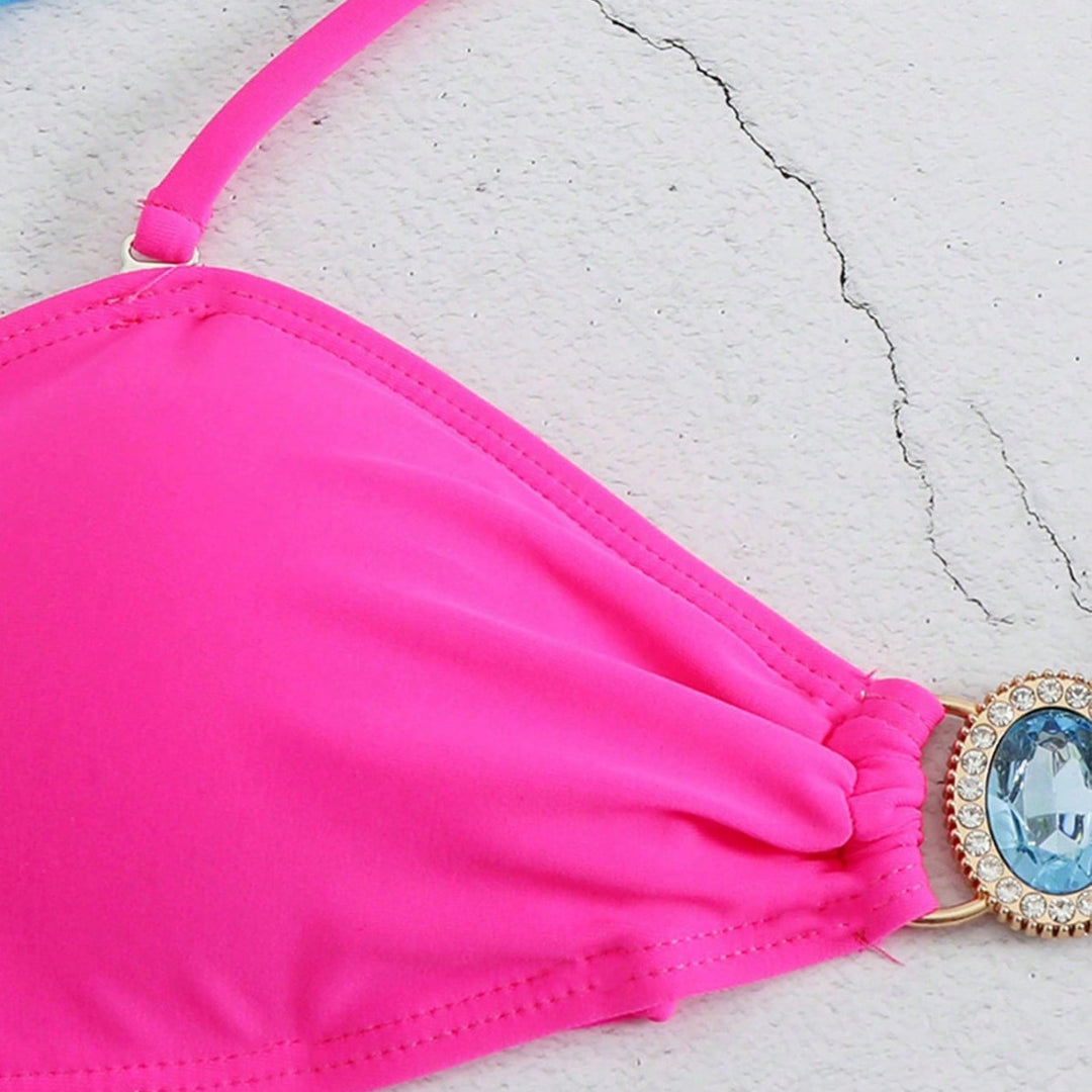 Dame Bikini Sæt med glitrende Smykke detaljer Stilla