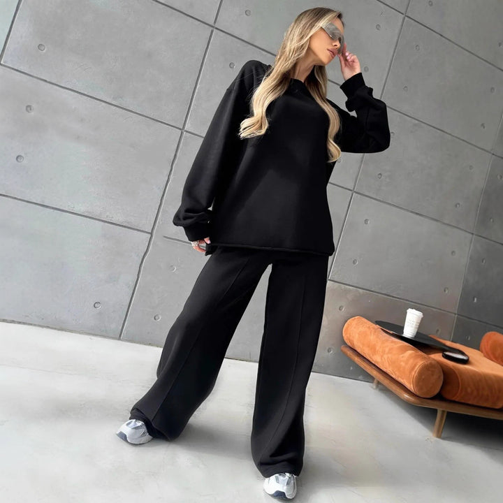 Dame løs oversized sweatshirt med bredt ben Stilla