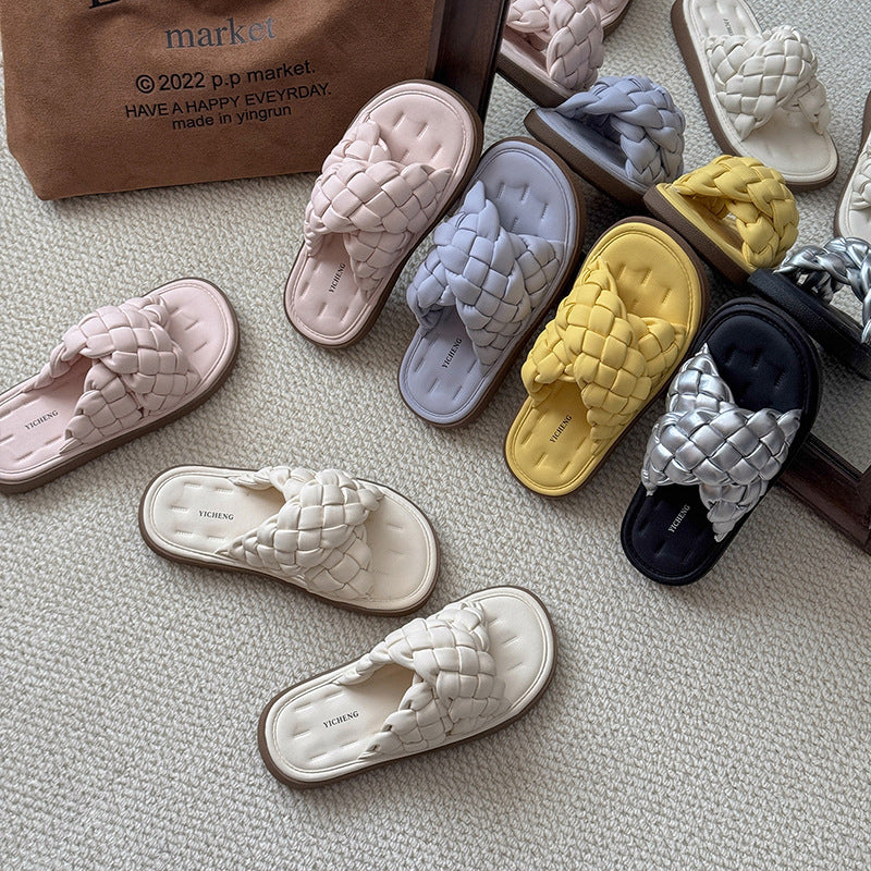 Femme Vævde Slide Sandaler Stilla