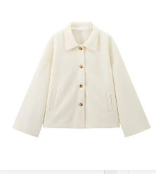 Femme Oversized Utility-jakke med knaplukning Stilla