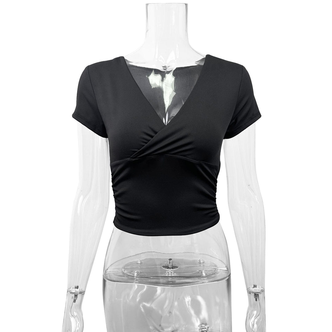 Dame kortærmet bodycon top Skovae