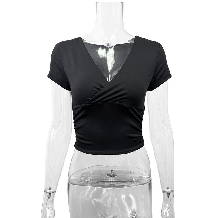 Dame kortærmet bodycon top Skovae