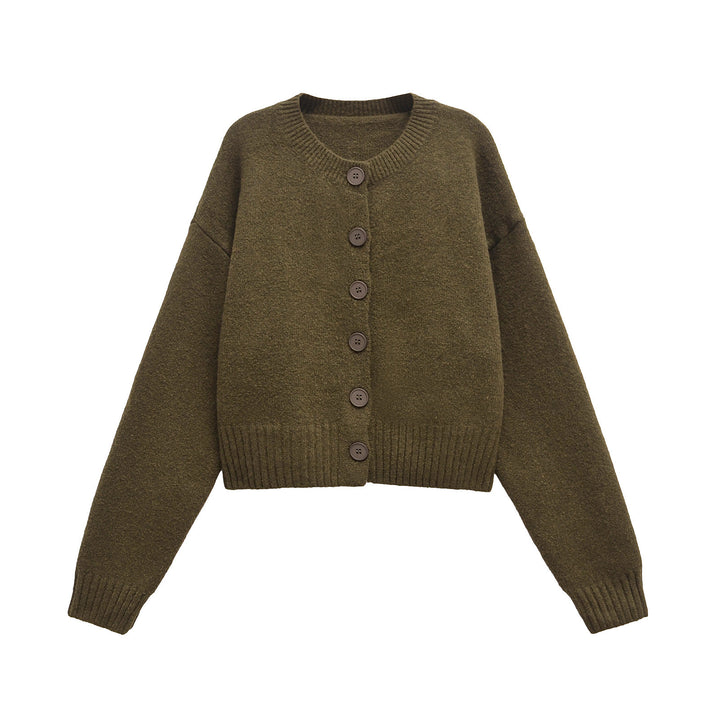 Femme Cozy Cropped Cardigan med knaplukning Stilla