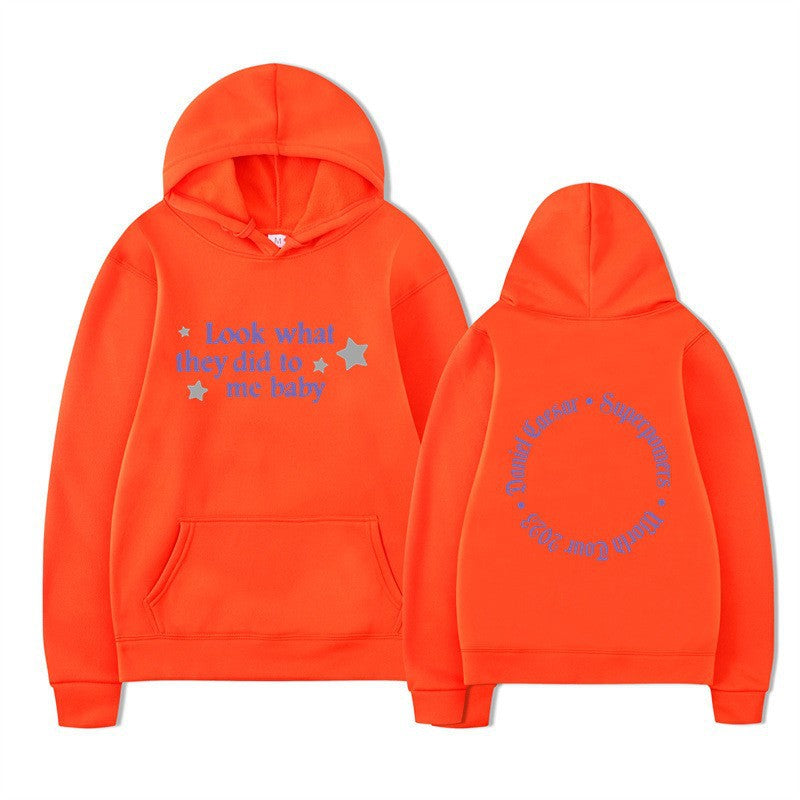 Kvinders hætte sweatshirt med kreativt slogan og unikt design Skovae