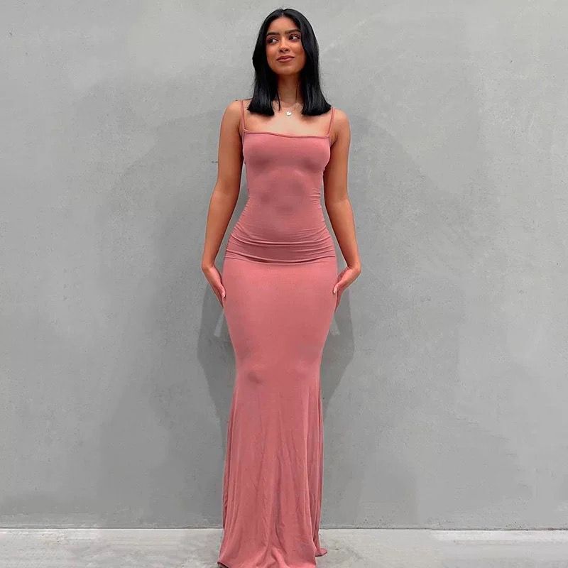 Dame Elegant Slip Maxi Kjole Stilla